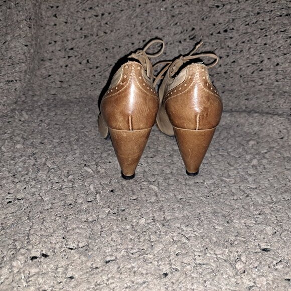 MIZ MOOZ-Symphony-Cone-Rockabilly/Retro-Brown/Tan Spectator-Sz 6.5-Excellent - Picture 6 of 8